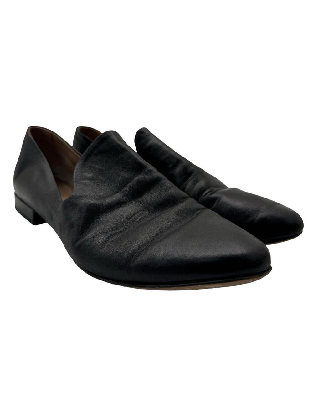 Lewit Soft Leather Flat Loafers Black Size EU 39 | US 9